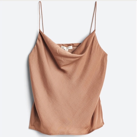 NWT Nine Britton Champagne River Cowl Neck Silk Blouse Size XS - Picture 3 of 13